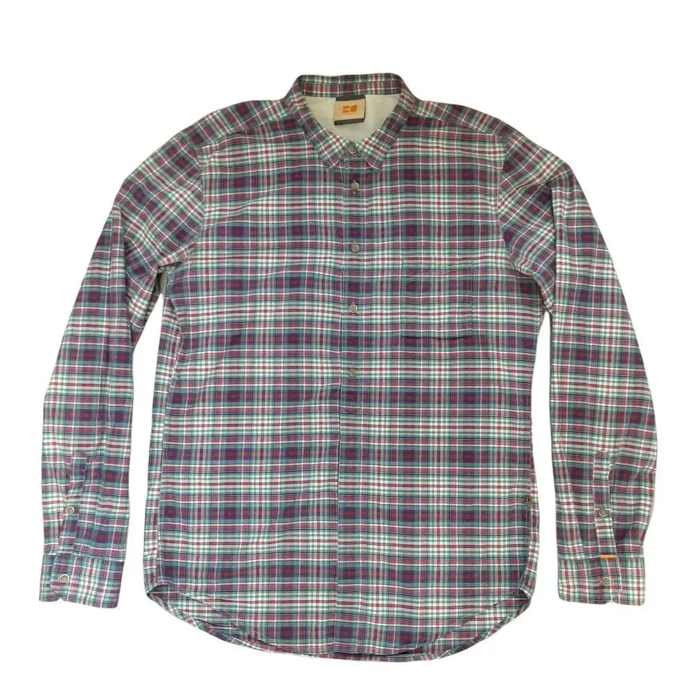 Hugo Boss Mens Button Up Shirt Size L Preppy Plaid